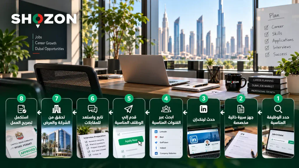 خطوات الحصول على وظيفة في دبي