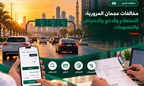 مخالفات عجمان المرورية