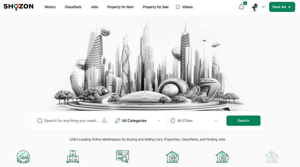 Shozon Website Homepage Screenshot