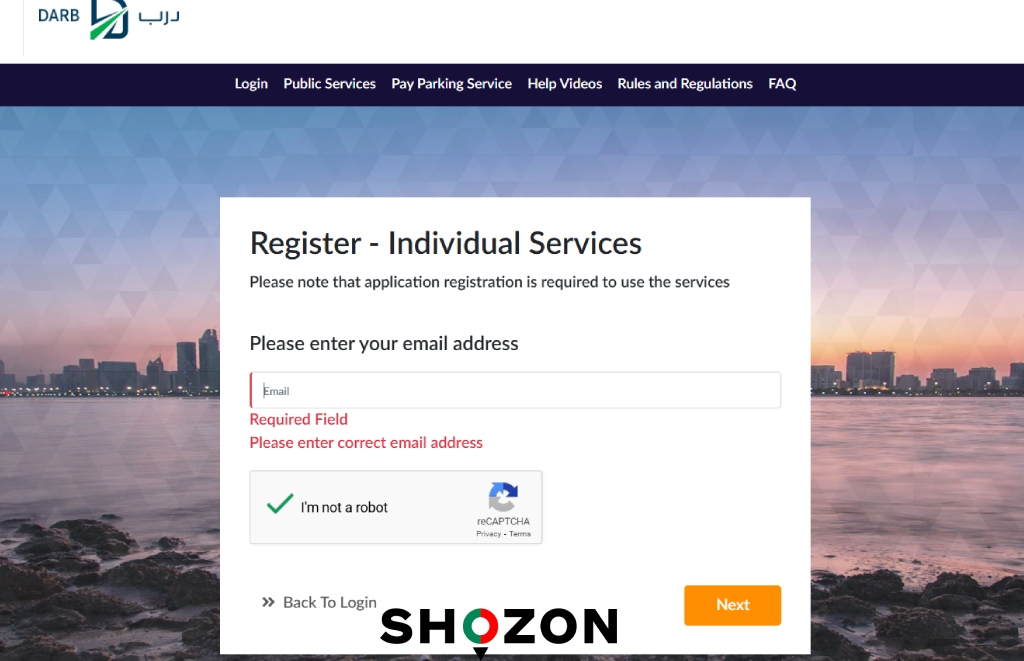 Abu Dhabi Darb registration