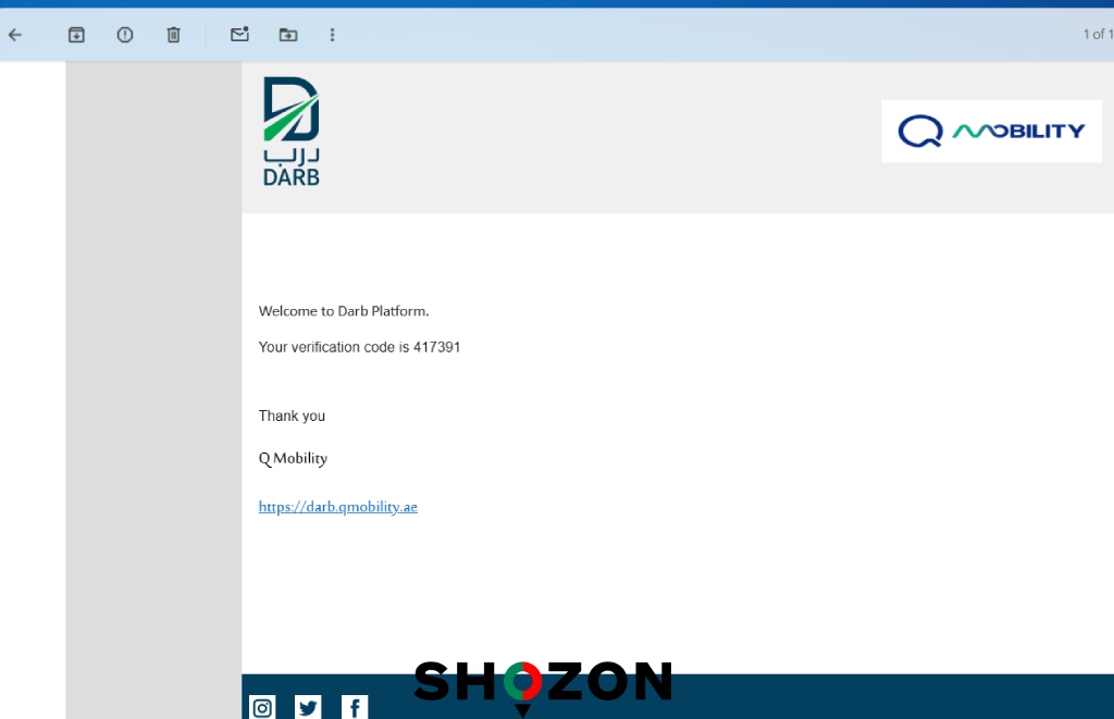 Abu Dhabi Darb registration