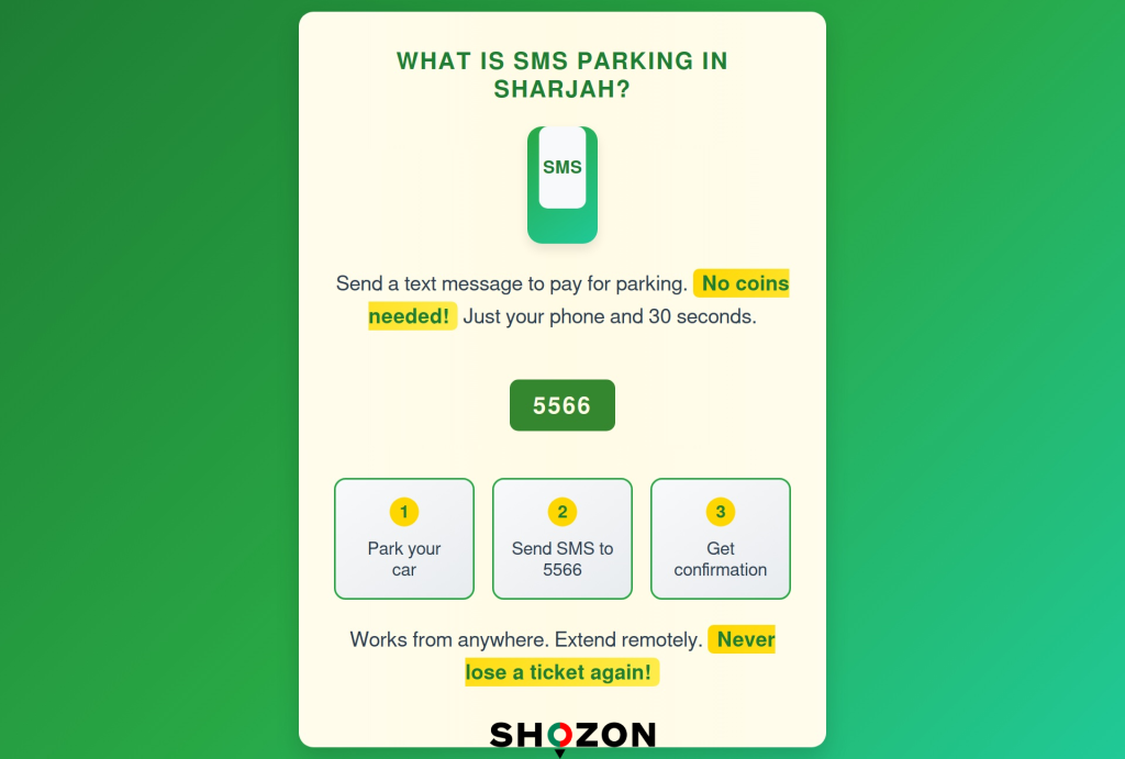Sharjah SMS Parking