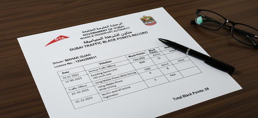 black points in license
