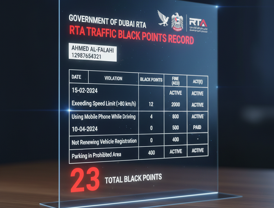 black points in license