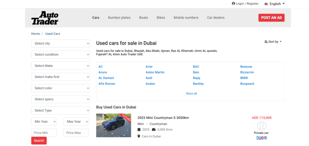 Best Car Selling Websites in Dubai