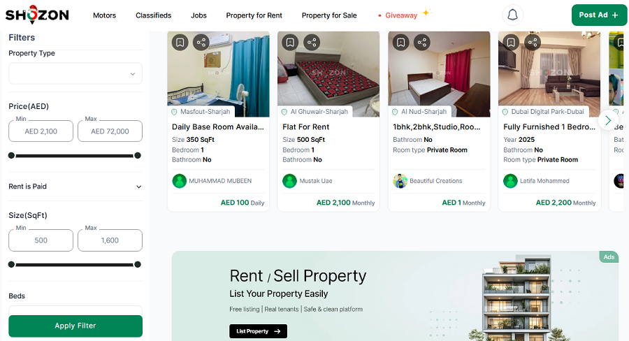 Property for Rent in Dubai