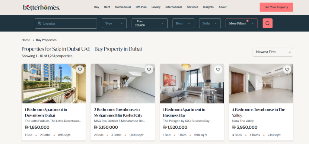 best real estate websites in dubai