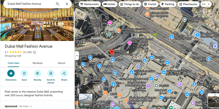 Dubai mall Fashion Avenue