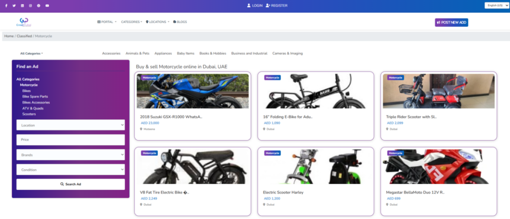 best websites to sell motorcycle in dubai