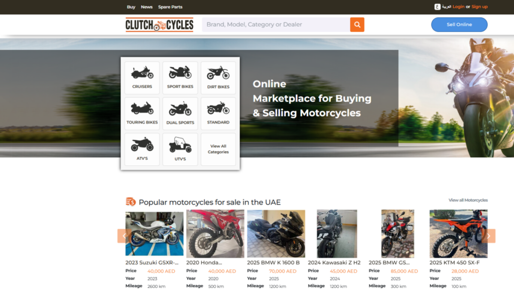 best websites to sell motorcycle in dubai