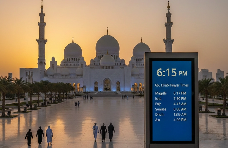 Namaz times in Abu Dhabi