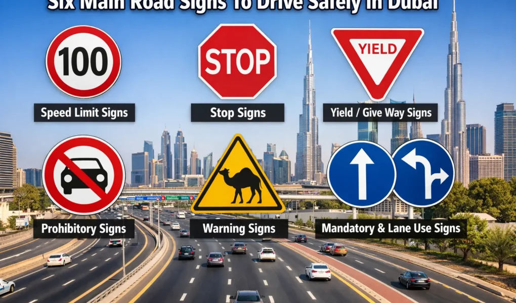 Six Main Road Signs To Drive Safely in Dubai