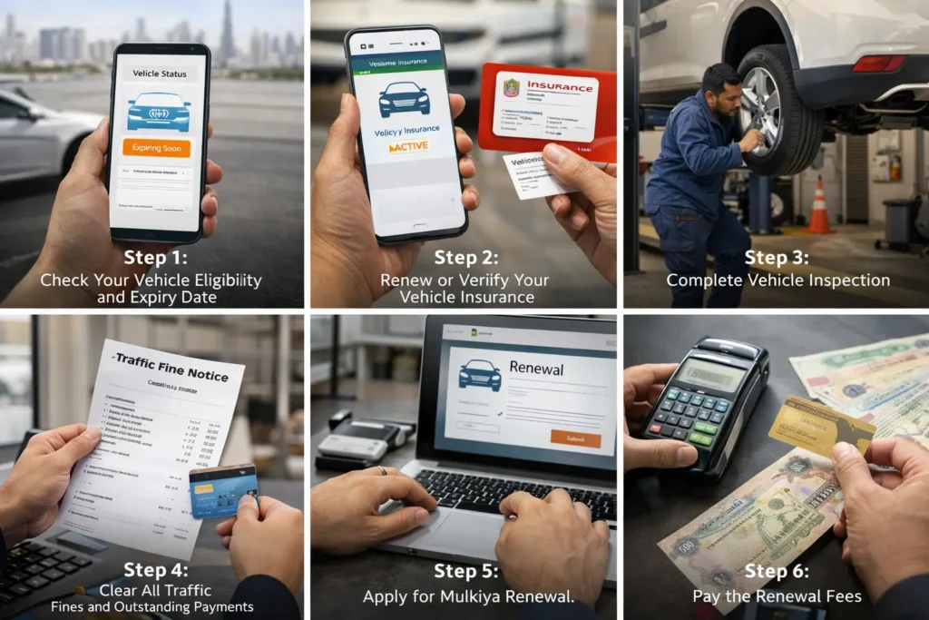 Step-by-Step Process for Mulkiya Renewal in UAE