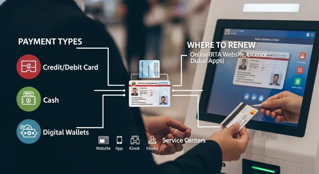 dubai driving license renewal fee update