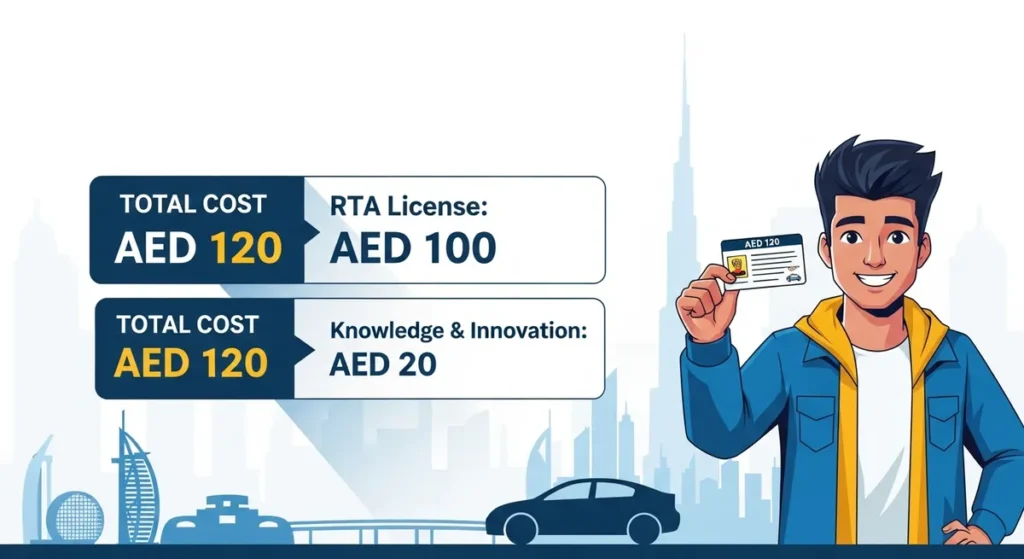 dubai driving license renewal fee update