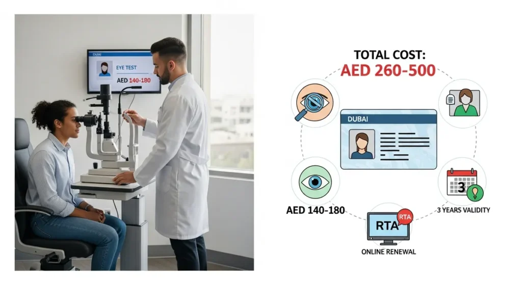 dubai driving license renewal fee update