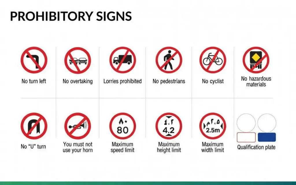 prohibitory signs in dubai