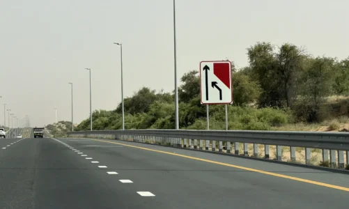 Road Sign in the road
