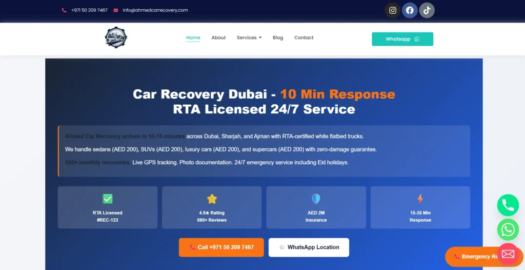 Car Recovery Services In Dubai