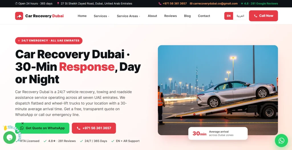 Car Recovery Services In Dubai