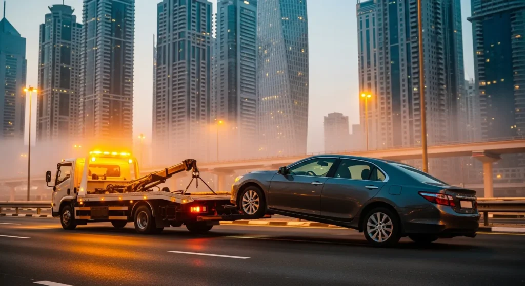 Standard Towing (Wheel-Lift) Car Recovery In Dubai