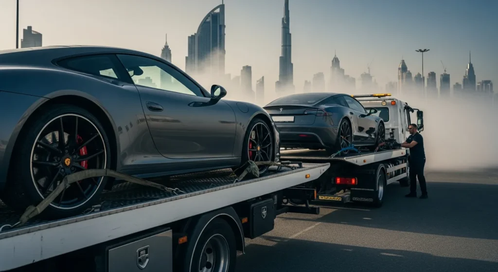 Flatbed Towing Car Recovery In Dubai