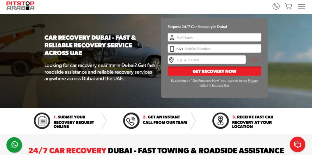 Car recovery services In Dubai