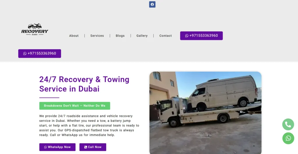 Car recovery services In Dubai