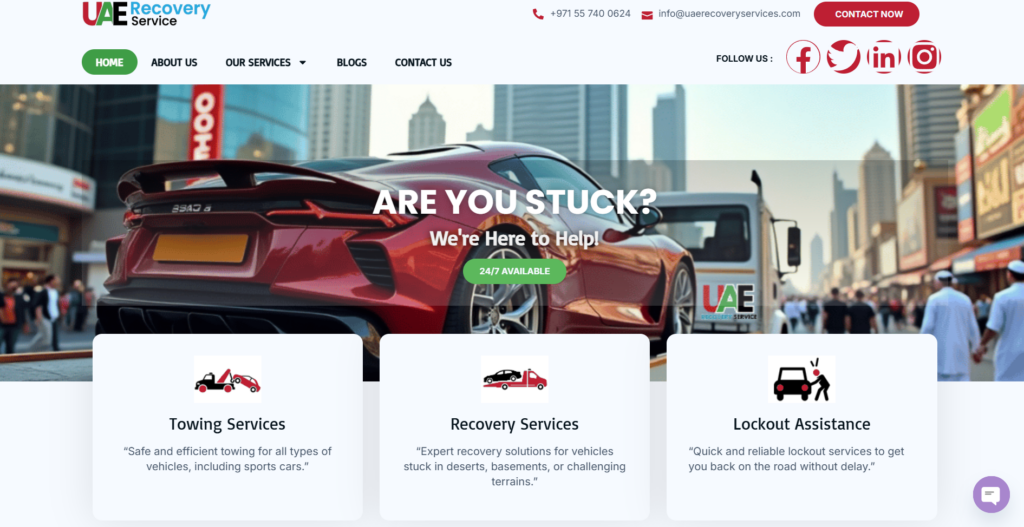 Car Recovery Services in Dubai