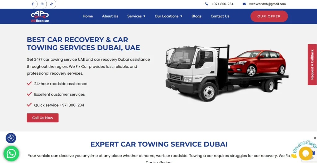 Car recovery services In Dubai