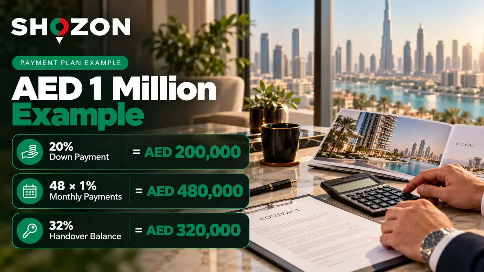 What Would a 1% Plan Cost on an AED 1 Million Property