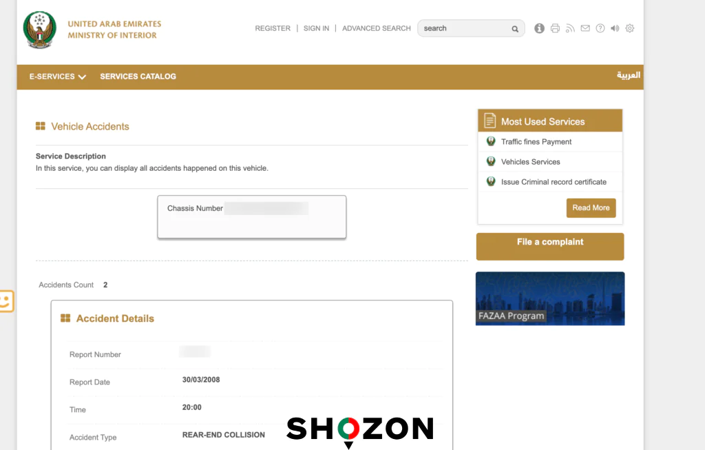 accident check uae